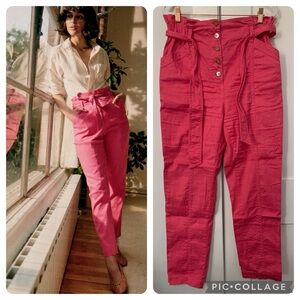 Sezane Arthuro Trousers in Bright Pink FR38/US6